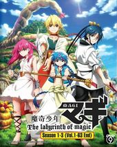 DVD Anime Magi:The Labyrinth Of Magic Season 1-3(Vol.1-63 End) English Subtitle  - £62.85 GBP