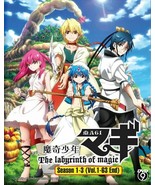 DVD Anime Magi:The Labyrinth Of Magic Season 1-3(Vol.1-63 End) English S... - $1,483.07 MXN