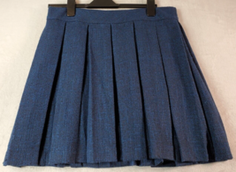 Banana Republic Skirt Women Size 10 Blue Polyester Lined Medium Wash Back Zipper - £19.62 GBP