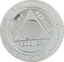 1oz .999 Fine Silver AA Medallion Trust God Clean House Help Others Chip Coin - £48.24 GBP