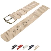 HIRSCH Golfer Leather Watch Strap - Calf Leather - Water Resistant - Whi... - £45.58 GBP+