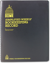 Dome DOM600 Bookkeeping Record Book Weekly 128 Pages 9 X11 Inches, Brown - $19.78