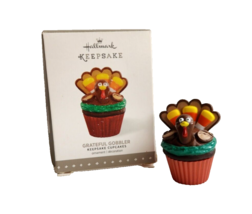 Grateful Gobbler Ornament Vintage Hallmark Keepsake Cupcakes 4th in Series - $18.99