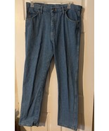 Wrangler Premium Denim 36 x 32  Regular Fit Blue Jeans Straight Leg #965... - $17.58