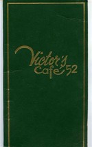 Victor&#39;s Cafe 52 Menu Cuban Cuisine W 52nd Street New York City 1980&#39;s - £29.58 GBP