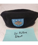 DSCP Garrison Collection Black Wool Beret Hat Cap w/ Serve the Warrior Pin - £6.99 GBP