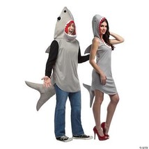 Sand Shark Hoodie &amp; Dress Couples Adult Costume Predator Funny Halloween... - £74.39 GBP