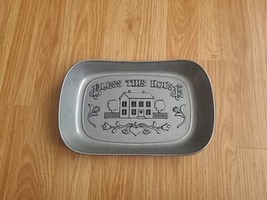 Vintage Wilton Armetale “Bless This House,” Pewter Bread Warming Tray Di... - $34.99