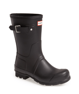 HUNTER Men&#39;s Original Short Waterproof Rain Boot, Rubber Black, Size 9, NWT - $111.27