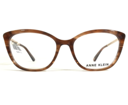 Anne Klein Eyeglasses Frames AK5084 200 MOCHA HORN Brown Gold Cat Eye 53-17-140 - $41.86