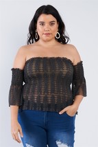 Women&#39;s Plus Size Olive Off The Shoulder Plus Size Top (2XL) - £9.49 GBP