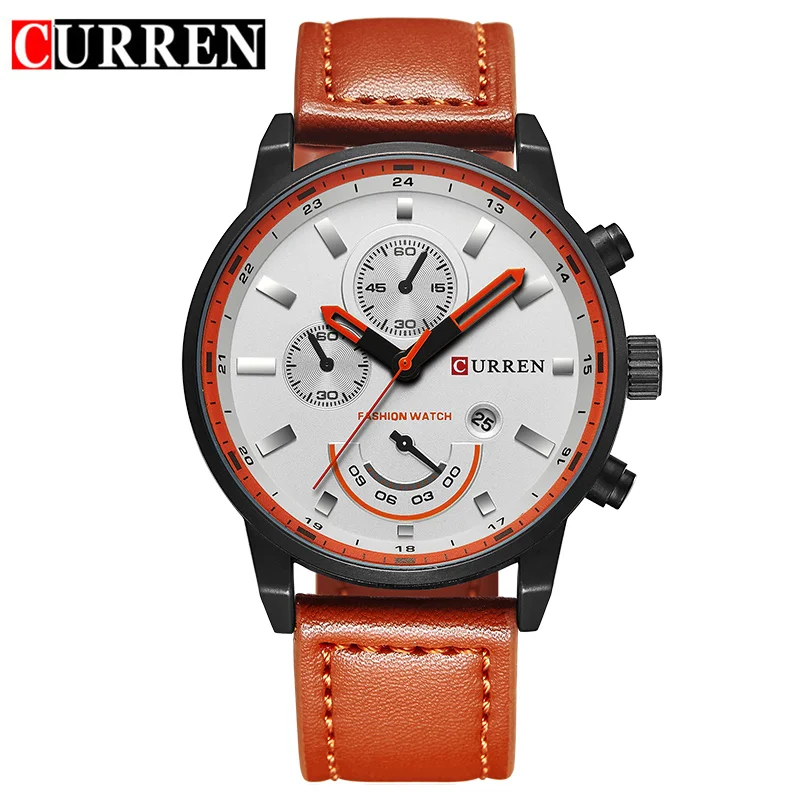 2023 Curren 8217 AliExpress Men Watches Men Wrist New Quartz Watch Wristwa White - £24.95 GBP