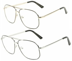 Classic Square Luxury Pilot Aviator Eyeglasses Readers Reading Glasses Retro Vtg - £8.17 GBP+