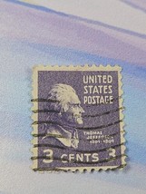 US Stamp Thomas Jefferson 3c Used 807 Wave Cancel - £0.76 GBP