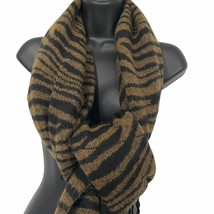 a new day Scarf Scarve Brown Black Stripe Animal Pattern 25&quot; x 68&quot; - £7.59 GBP
