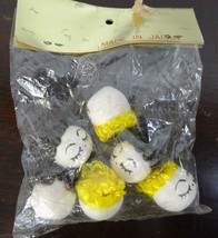 Vintage Lot Set of 6 1960&#39;s Cotton Doll Head Christmas Angel Faces Japan - £20.25 GBP