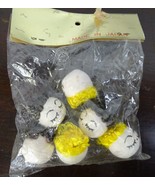 Vintage Lot Set of 6 1960&#39;s Cotton Doll Head Christmas Angel Faces Japan - £20.15 GBP