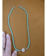 CR509-9 Fairy Stone CHRISTIAN Cross Lucky Crystal 20&quot; turquoise beaded n... - €39,76 EUR