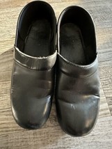 Dansko Womens Professional Black Leather Clog | Size 40 Us Size 9.5-10 - £13.30 GBP