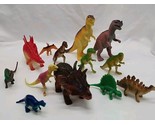 Lot Of (13) Dinosaur Toys 2-5&quot; Stegosaurus T-Rex Triceratops - $43.55