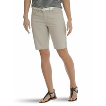 Lee Riders Womens Plus Mid Rise Beige Tan Bermuda 10&quot; Shorts Size 20 - £27.52 GBP