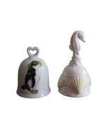 Lot of 2 Bells 1980s Seaworld Penguin + Beachcombers Ceramic Seahorse Se... - $213.98 MXN