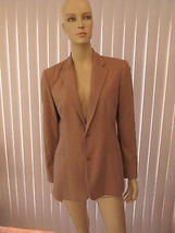 RALPH LAUREN Beige Jacket Black Label Sz 8 Stretch Wool Logo Lining MINT - $89.95