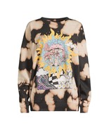 No Boundaries Junior&#39;s Washed Graphic Crewneck, Black Soot Bleach Size L... - $469.95 MXN