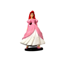 VTG Disney Princess Arial Pink Dress Figurine Doll Toy Cake Topper Beauty 3.5&quot; - £3.15 GBP