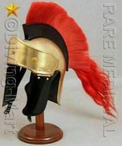 Medieval Spartan King Corinthian Helmet Roman King With Stand Halloween Stand - £91.78 GBP