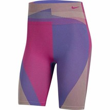 Nike CJ5091 Scuplt Icon Clash Seamless 8&quot; Dri Fit Training Shorts Pink (... - £70.94 GBP