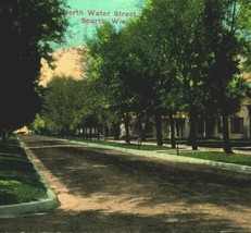 North Water Street View Sparta Wisconsin WI 1910s DB Postcard - £3.07 GBP
