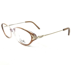 Joan Collins Eyeglasses Frames9893 BRM Brown Clear Oval Crystals 52-16-140 - £29.60 GBP