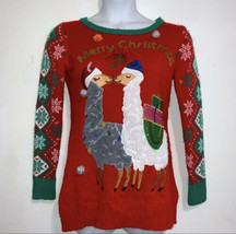 99 Jane Street Llama Christmas Sweater Size Small - £20.34 GBP