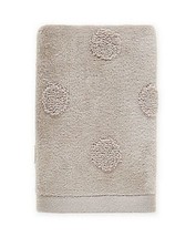 Holiday Fingertip Towels Raised Dots Christmas Set of 2 Bathroom Nickel Gray  - £28.88 GBP