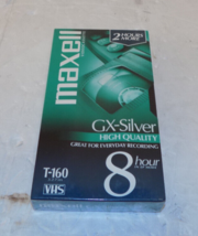 Maxell VHS Cassette Tape GX-Silver High Quality T-160 8 Hour New Sealed - $165.85 MXN
