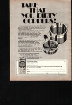 1977 Bar Keepers Friend Cleanser &amp; Polish PRINT AD Take That You Dirty Coppers - £20.76 GBP