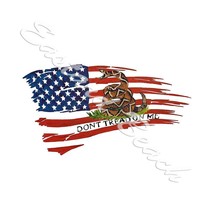 American Flag Don&#39;t Tread On Me Auto Truck SUV Printed Vinyl Decal Car HD - £5.37 GBP+