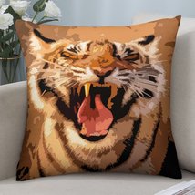 Mondxflaur Tiger Pillow Case Covers for Sofas Couches Polyester Decorative Home - £8.69 GBP+