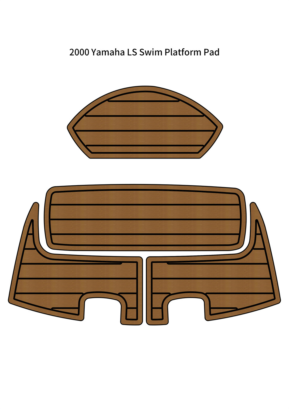 2000 Yamaha LS Swim Platform Pad Boat EVA Foam Faux Teak Deck Floor Mat ... - $281.00