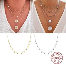 Genuine 925 Sterling Silver Chain Choker Necklaces For Girls Woman Valentine&#39;s D - £14.72 GBP