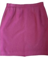 Talbots Womens Petites 14 Barbie Dark Pink Lined Pencil Skirt Zip SILK G... - $407.71 MXN