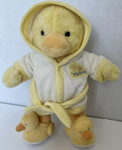 CARTERS BABY CUDDLES DUCK 10&quot; PLUSH BATH ROBE SLIPPERS JUST ONE YEAR TOY... - £17.00 GBP