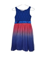 Emily West Girls Sz 14 Special Occasion Dress Purple Ombre Tulle Lace Sl... - $655.87 MXN