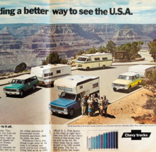 1972 Chevrolet Trucks Campers Advertisement Vintage Automobile Centerfol... - $29.99