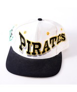 Vintage Pirates MLB Baseball Hat Visor Cap Adjustable Snapback Black Whi... - $51.43