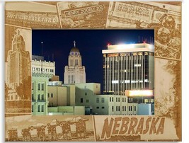 Nebraska Collage Laser Engraved Wood Picture Frame (5 x 7) - $30.99