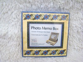 3&quot; X 5&quot; Photo Memo Box, Yellow with Blue Flowers, 150 Designer Note Sheets - $8.99
