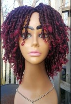 6&quot; Lovely Dreadlock #1b/99J Synthetic Twist Hair High Temp Non Lace Wig - £37.02 GBP