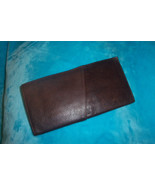 DOCKERS Bifold Brown Pebble Leather Passport Wallet-UNISEX - SOFT FLEX BODY - £9.24 GBP